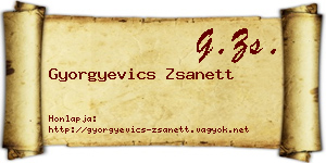 Gyorgyevics Zsanett névjegykártya